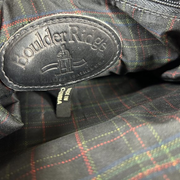 Boulder Ridge Leather Book Bag Messenger Shoulder Strap Heavy Worn In School - Picture 11 of 16